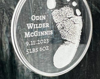 Gardez à nouveau les pieds de votre bébé ! Décoration d'impression de pied personnalisée à l'échelle