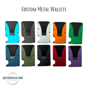 Carteras de metal grabadas a medida con clip para billetes