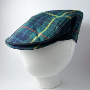 Green Plaid Flat Cap L, Peaky Blinders Hat, Irish Flat Cap, Newsboy Cap, Baker Boy Hat, Driving Cap, Winter Hat