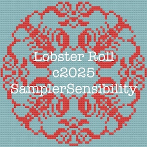Lobster Roll Needlepoint OR Cross Stitch * Digital Download