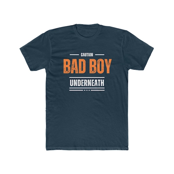 Bad Boy Underneath Retro T-shirt - Birthday Gifts for Guys - Father's Day Gifts - Gifts for Men - Silly T-shirts for Guys - Vintage Tshirts