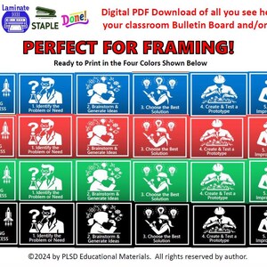 Engineering Design Poster Stem Classroom Bulletin Board Science Teacher Education Resource Printable Wall Display School Supplies Learning