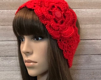 Christmas Red Head Warmer D with Flower