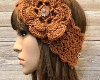 Toffee Head Warmer with Flower