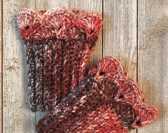 Coral Stripes Boot Cuffs A for Short Boots
