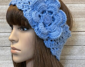 Country Blue Head Warmer B with Flower