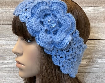 Country Blue Head Warmer A with Flower