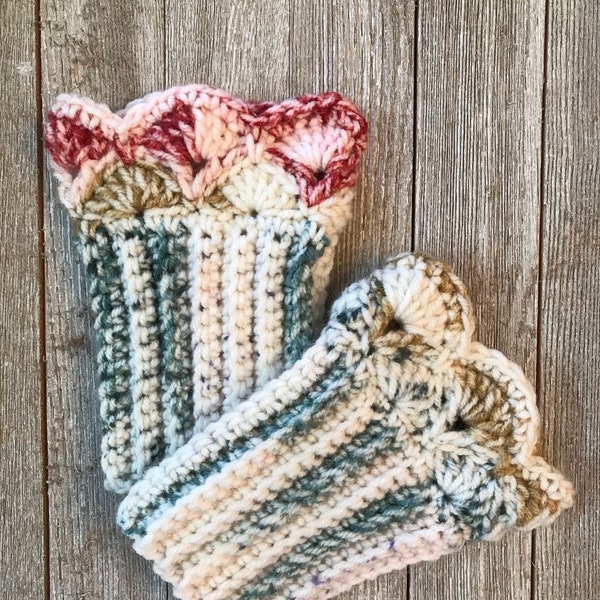 Jingle Bells Ivory Boot Cuffs A for Short Boots