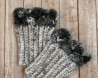 Smokey Gray Boot Cuffs C for Short Boots