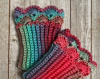 Cotton Candy Stripes Boot Cuffs A  for Short Boots