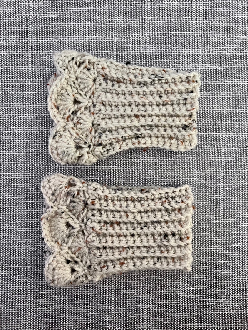 Ivory Fleck Boot Cuffs for Short Boots image 2