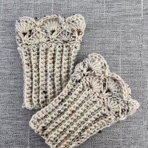 Ivory Fleck Boot Cuffs for Short Boots image 1