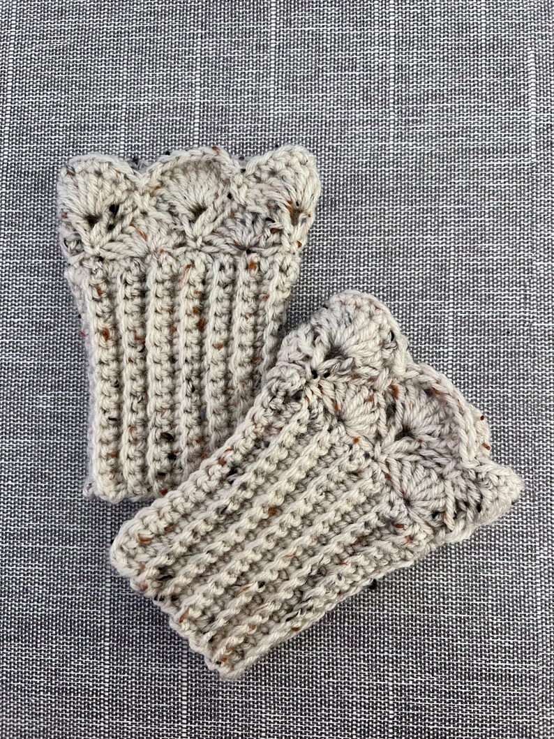 Ivory Fleck Boot Cuffs for Short Boots image 1