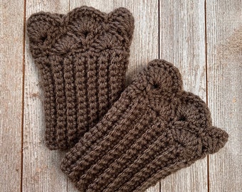 Dark Taupe Boot Cuffs for Short Boots
