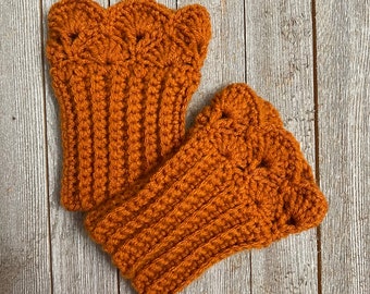 Pumpkin Spice Boot Cuffs for Ankle Boots