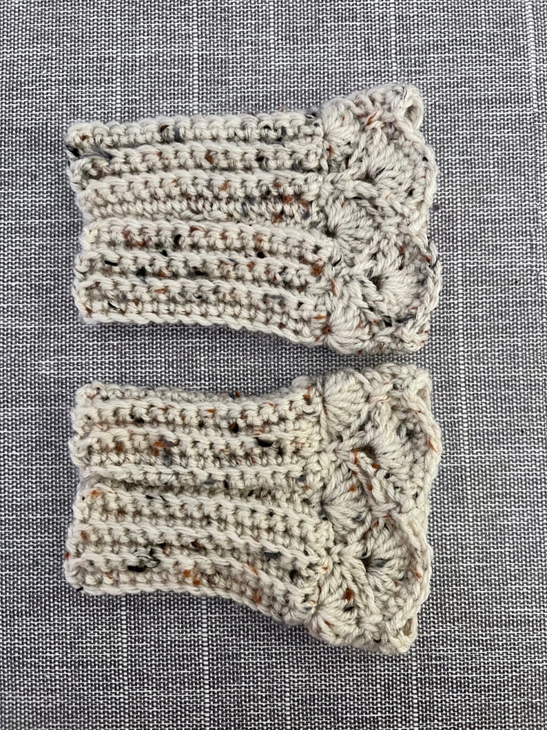 Ivory Fleck Boot Cuffs for Short Boots image 3