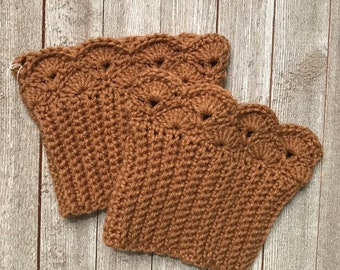 Caramel Boot Cuffs for Calf Fit or Ankle Fit
