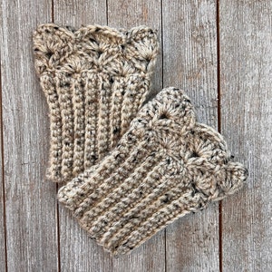 Poignets de bottes flocons d&#39;avoine pour bottes courtes