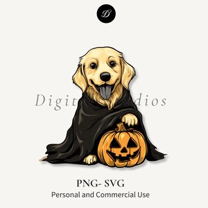 Golden Retriever Halloween Cachorro Fantasma Bonito Svg Png Halloween Cachorro Clipart Halloween Golden Retriever Cachorro Fantasma Png para Presente de Amante de Cachorro