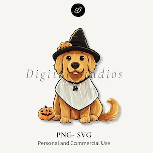 Golden Retriever Halloween Ghost hond Svg Png Halloween hond Clipart Halloween Golden Retriever Ghost hond Png voor hondenliefhebber hondenliefhebber cadeau
