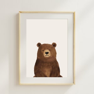 Bear Nursery Print: Woodland Animal Art (Digital Download)