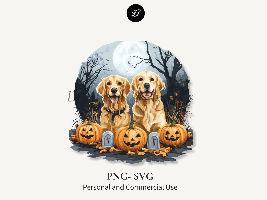 Golden Retriever Halloween Cute Ghost Dog Svg Png for T-shirt and ...