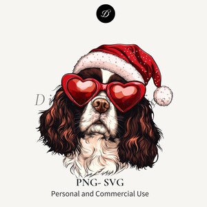 Cavalier King Charles Spaniel Natal Cachorro Fofo Svg Png Natal Cachorro Clipart Natal Cachorro Png para Amante de Cachorro Presente