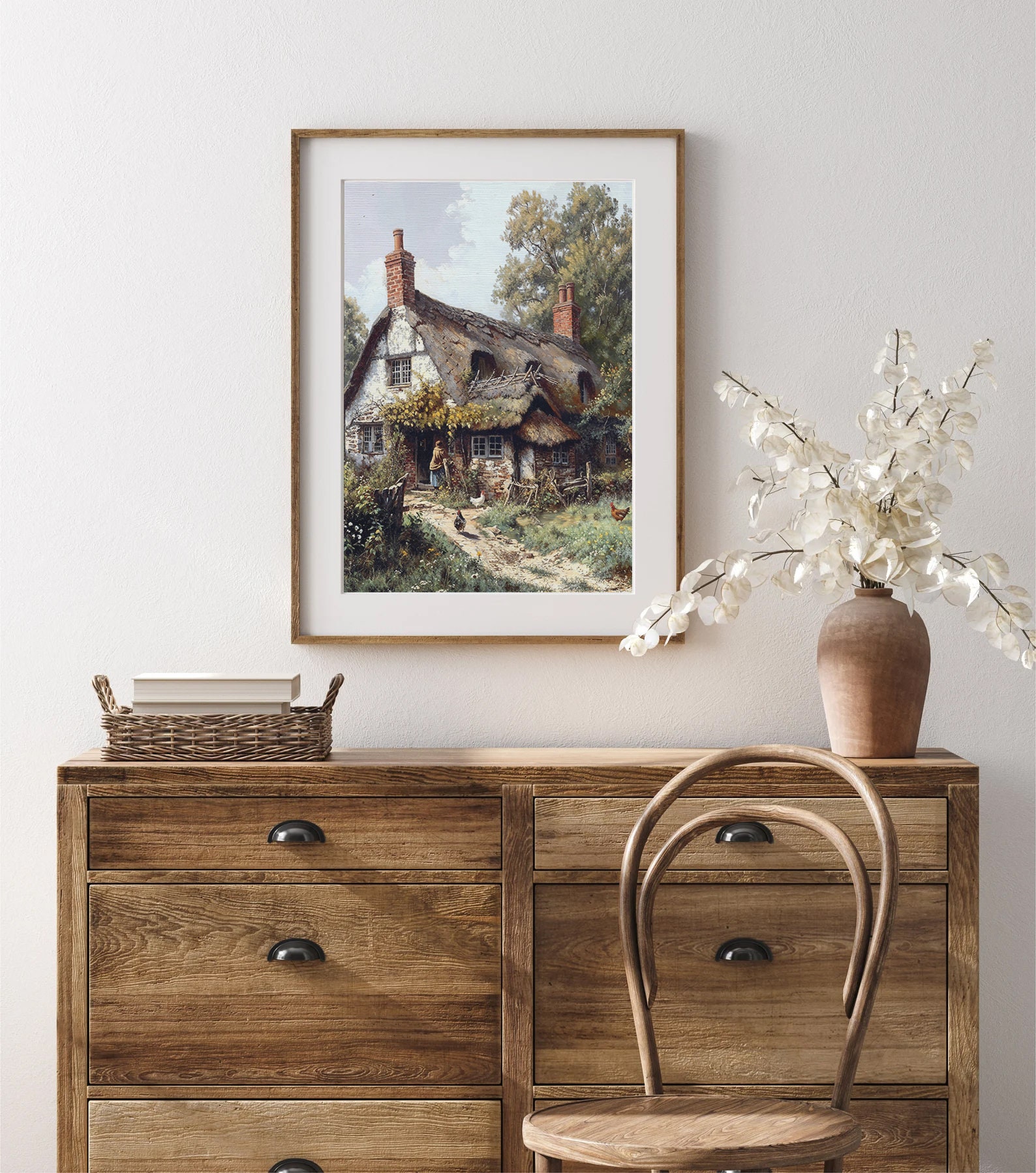 Charming English Cottage - Rustic Countryside Digital Art Print | Art ...