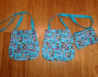 Little Girl's Crossbody Purse, Xtra Cute!  2 - 4 Yrs. Wear on Shoulder 5 yrs. +, Disney Frozen, Elsa & Anna