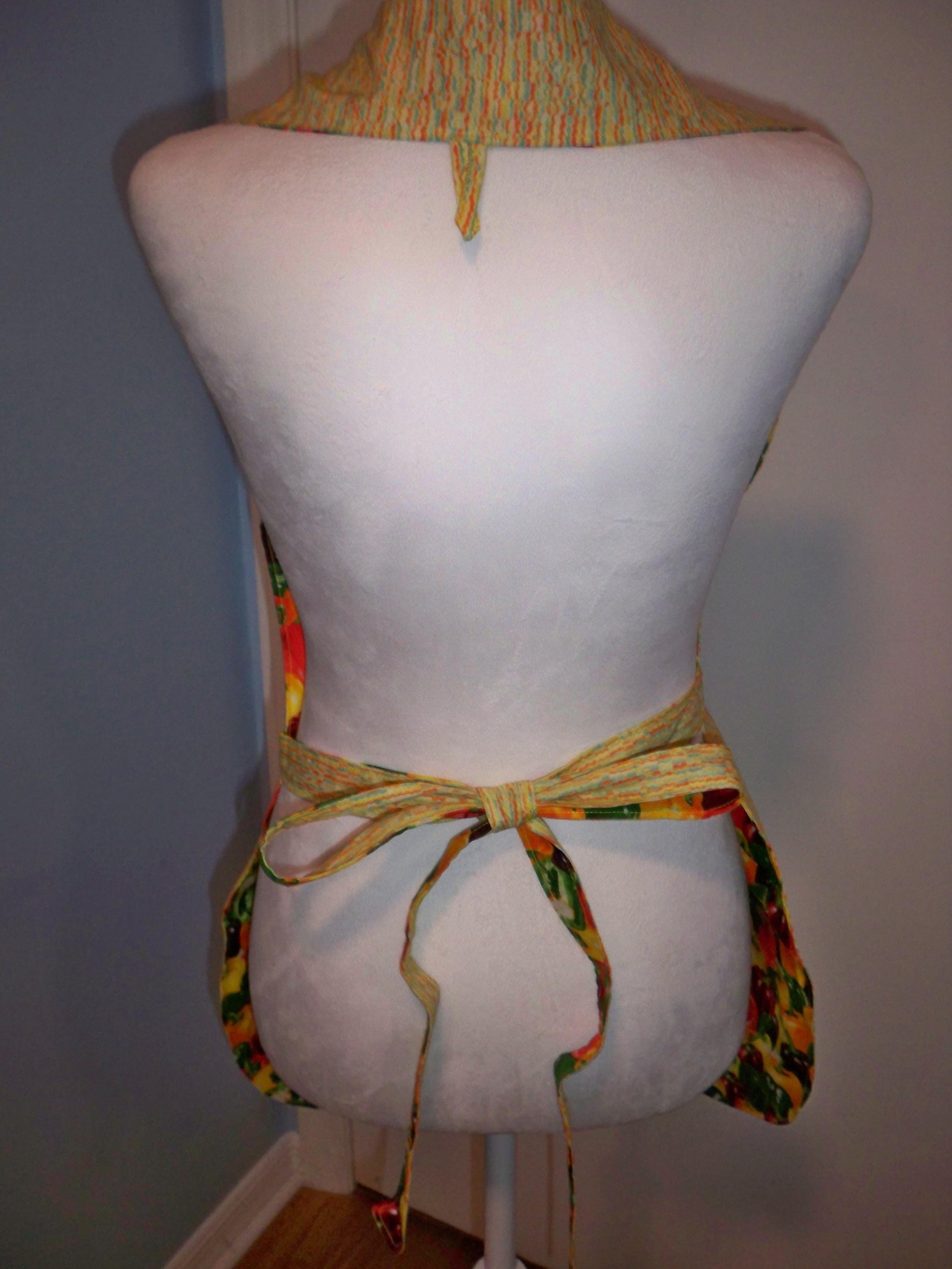 Adult Wrap Backless, Reversible Aprons, One Size Fits All! Vintage ...