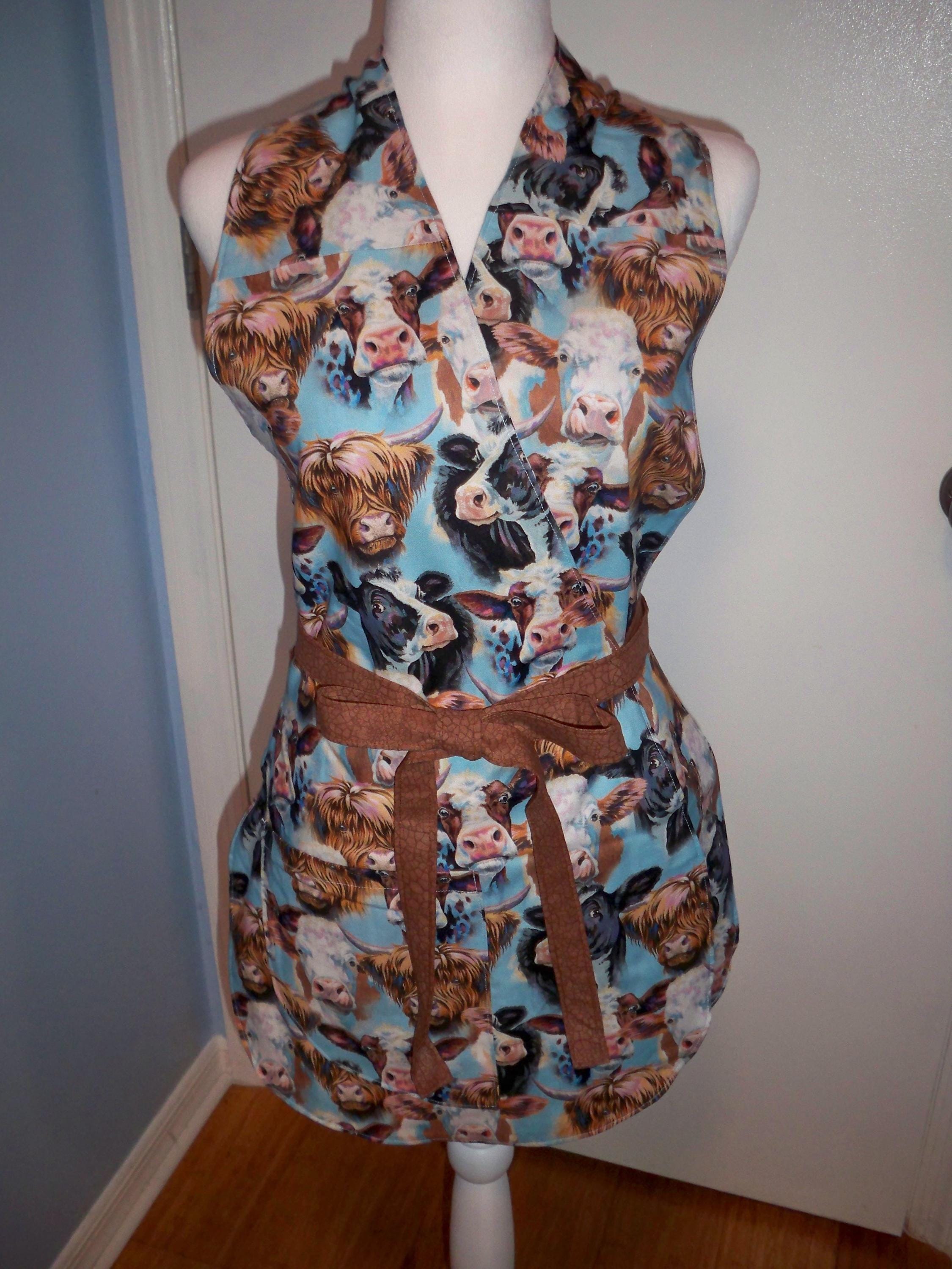 Adult Wrap Backless, Reversible Aprons, One Size Fits All! Vintage ...