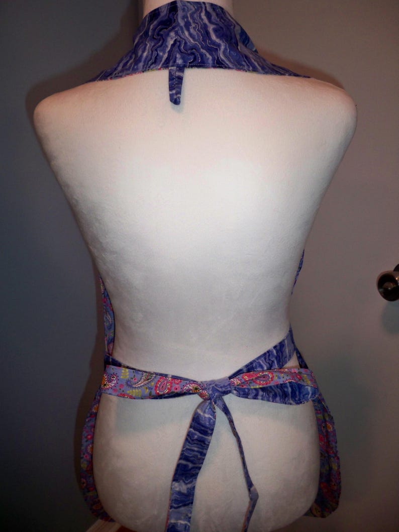 Adult Wrap Backless, Reversible Aprons, One Size Fits All! Vintage ...
