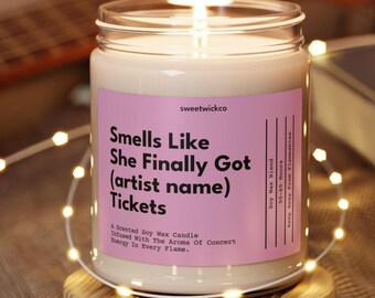 Concert Ticket Gift, Custom Artist Concert Ticket, Best Friend Music Lover Gift, Ariana Grande Tour
