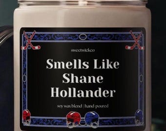 Shane Hollander Candle, Ilya Rozanov Soy Candle, Smells Like Your Hockey Book Boyfriend, Queer Romance Fan Gift