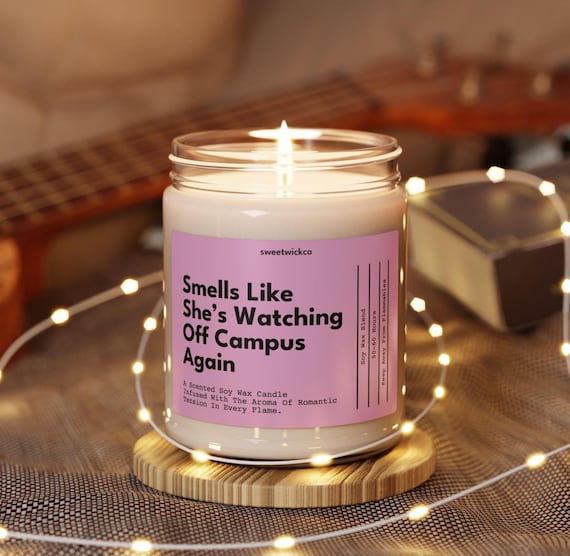 Smells Like Shes Watching Off Campus, Off Campus Merch, Garrett Graham Gift, Hockey Romance Candle, Briar University