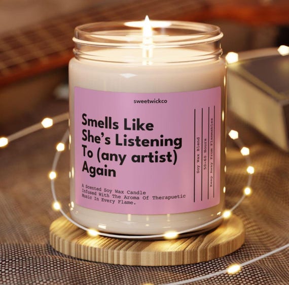Custom Music Candle, Custom Music Lover Gift, Favorite Artist Music Lover Candle, Ariana Grande Merch, Sleep Token, Morgan Wallen