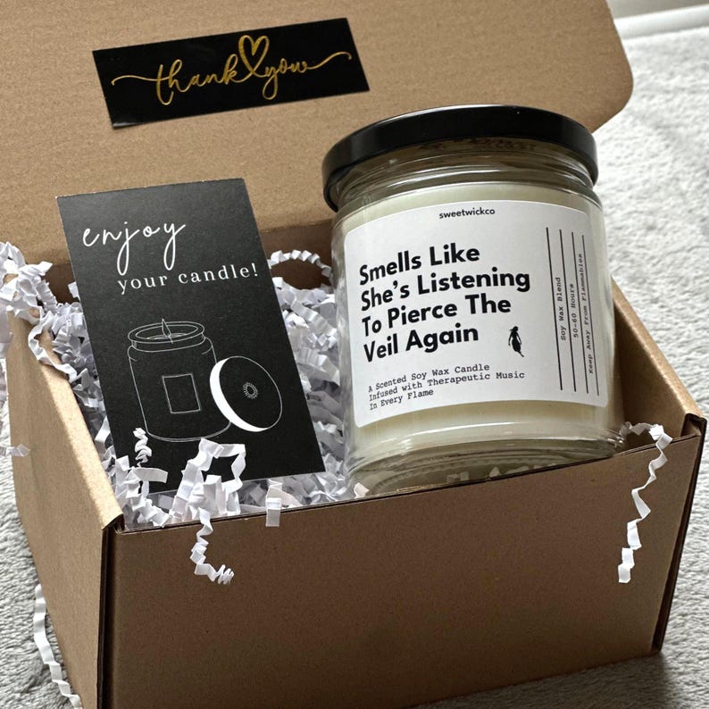Pierce The Veil Candle, Emo Rock Music Decor, Pierce The Veil Merch image 1