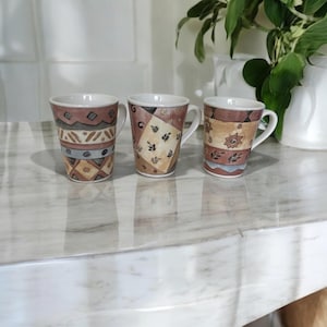 Vintage Sanyo “CoffeeShoppe” Coffe Mugs Set Of Three