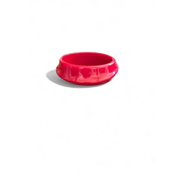 Vintage Red Plastic Bangle - image 4