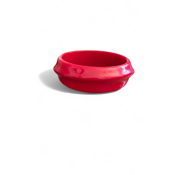 Vintage Red Plastic Bangle - image 2