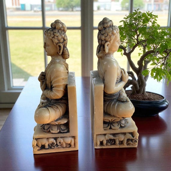 Vintage Buddha Siddhartha a Gautama Pair of Bookends - Etsy