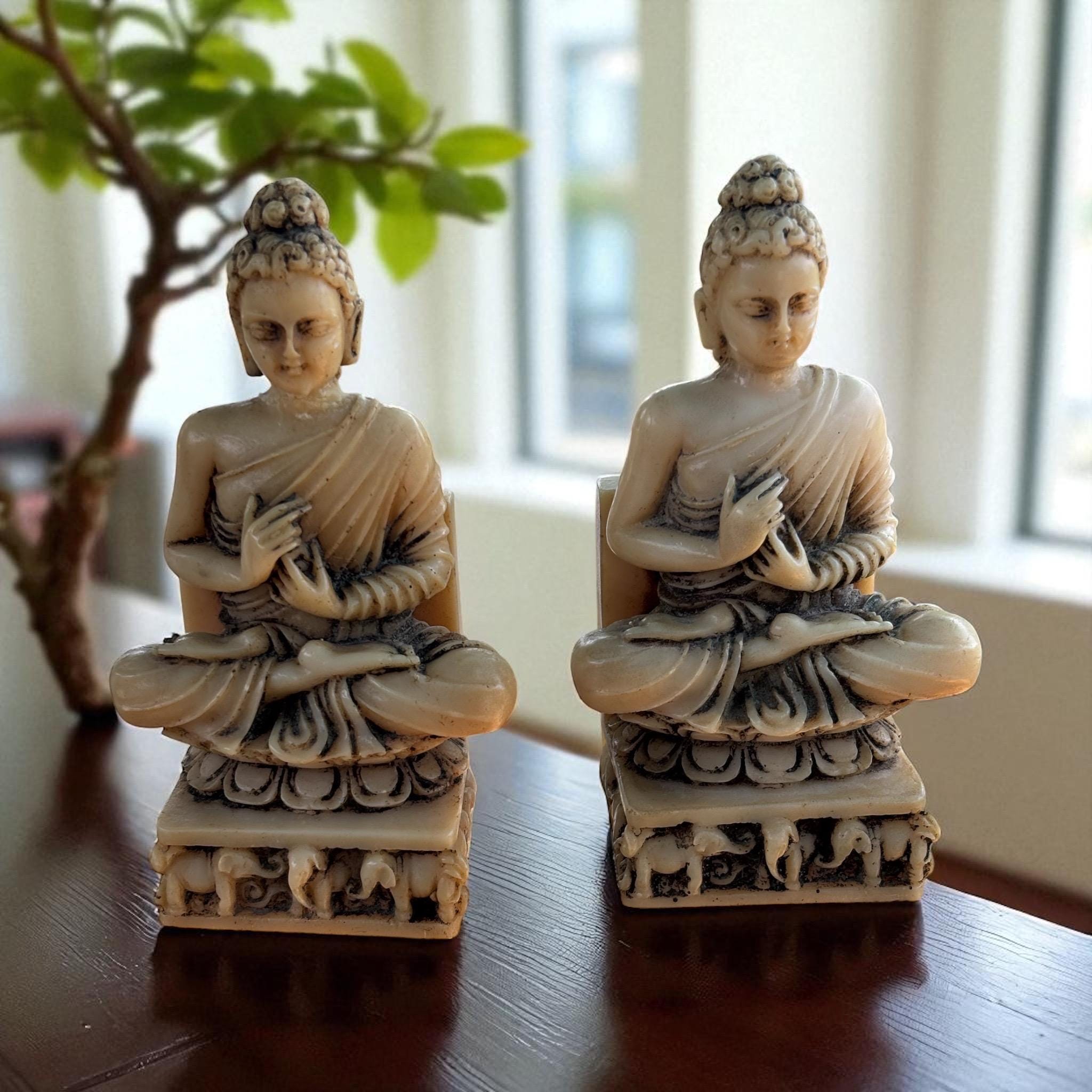 Vintage Buddha Siddhartha a Gautama Pair of Bookends - Etsy