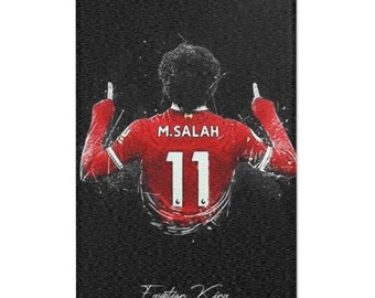 Mo Salah Celebration Inspired Area Rug | Soccer Fan Home Decor | Soft and Durable | Unique Accent Piece