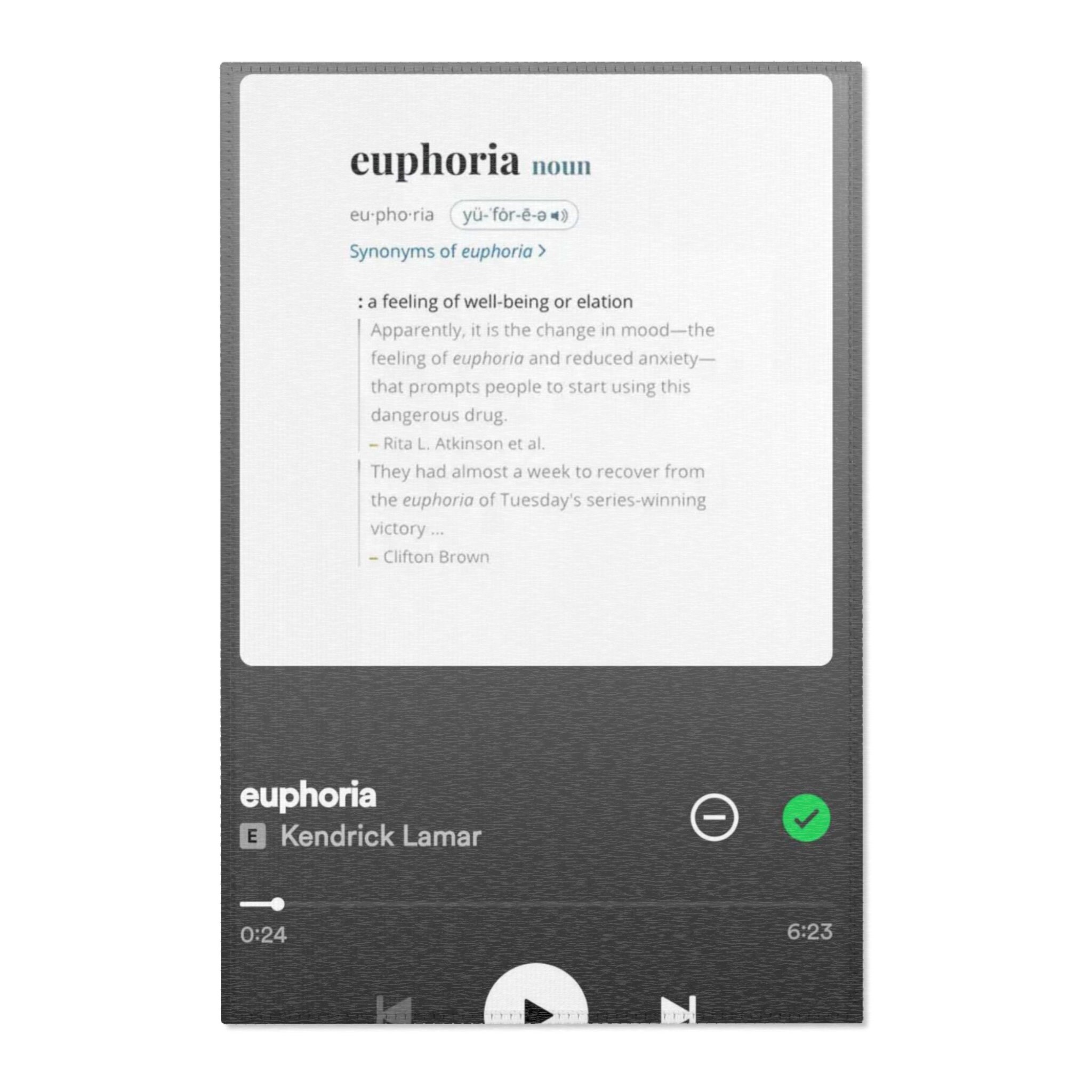 Kendrick Lamar 'euphoria' Inspired Area Rug Hiphop Home Decor Soft and Durable Unique Accent