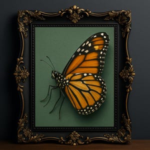 Monarch Butterfly Wall Art Print, Printable Realistic Insect Decor, Botanical Poster, Wildlife Lover Gift, Nature Artwork Digital Download