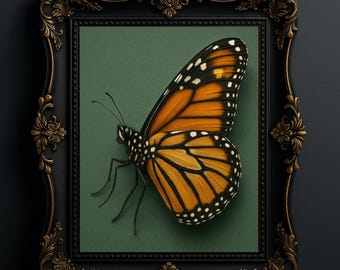 Monarchfalter Print: Realistisches Insekt Wandbild (Digitaler Download)