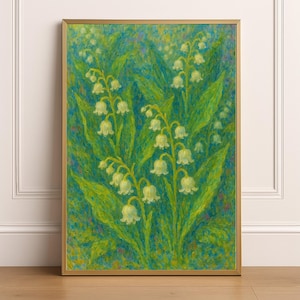 Lily of the Valley Print: Monet Inspired Cottagecore Floral Art (Digital Download)