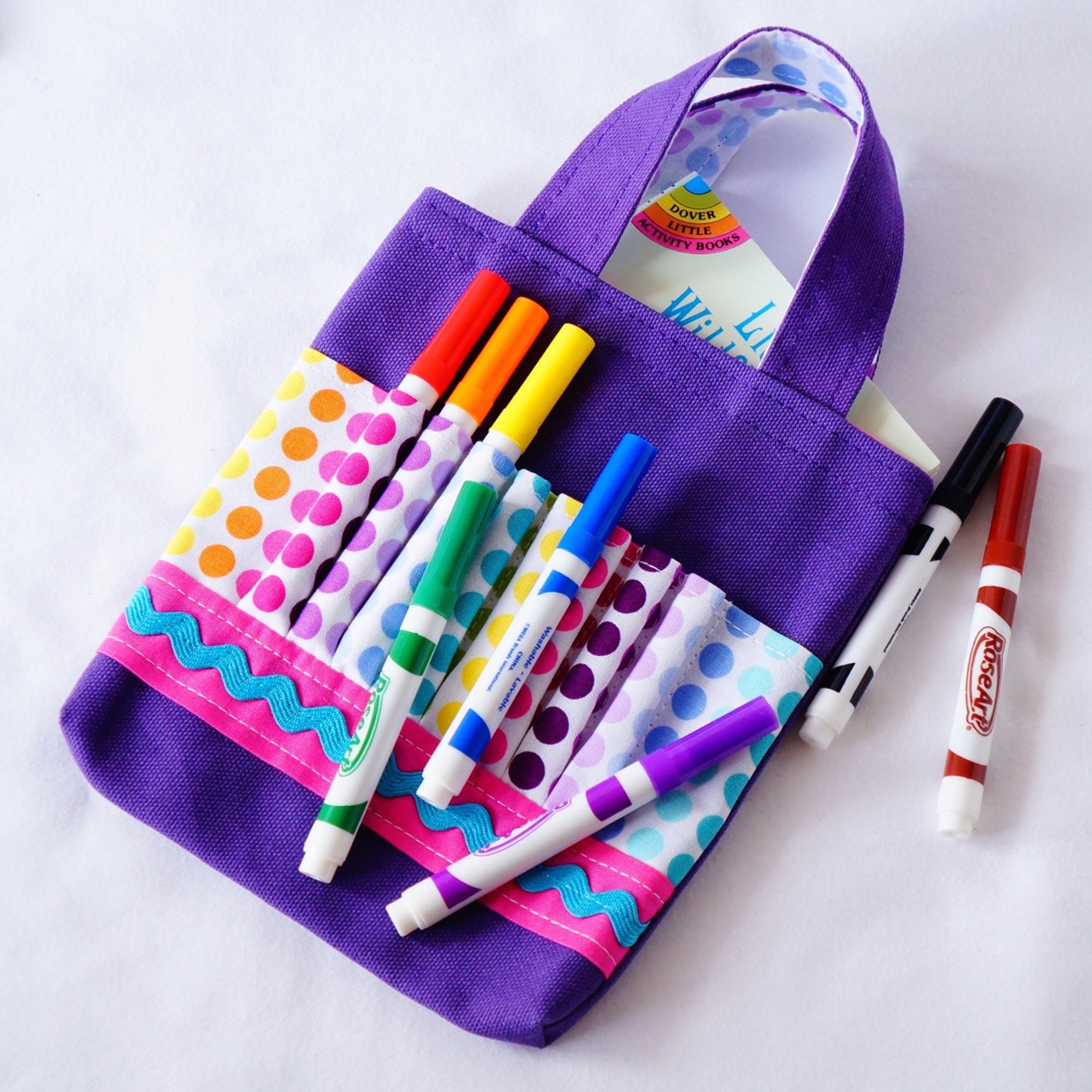 Crayon Tote Crayon Bag Coloring Bag Art Tote Crayon Etsy