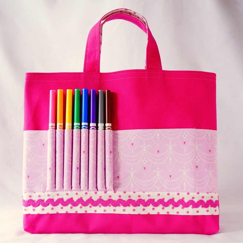 Crayon Tote Crayon Bag Coloring Bag Art Tote Crayon Etsy
