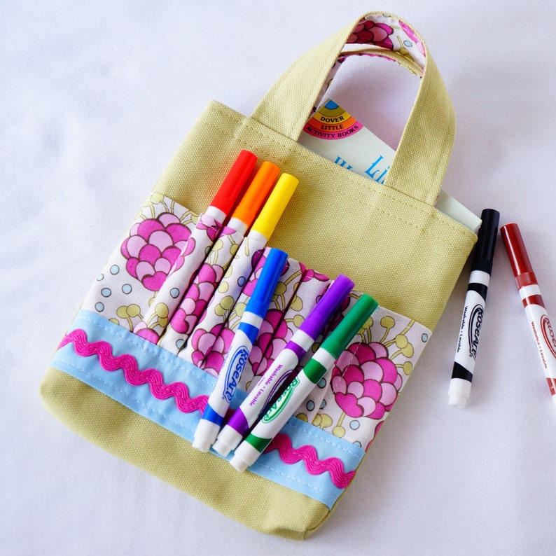 Crayon Tote Crayon Bag Coloring Bag Art Tote Crayon - Etsy